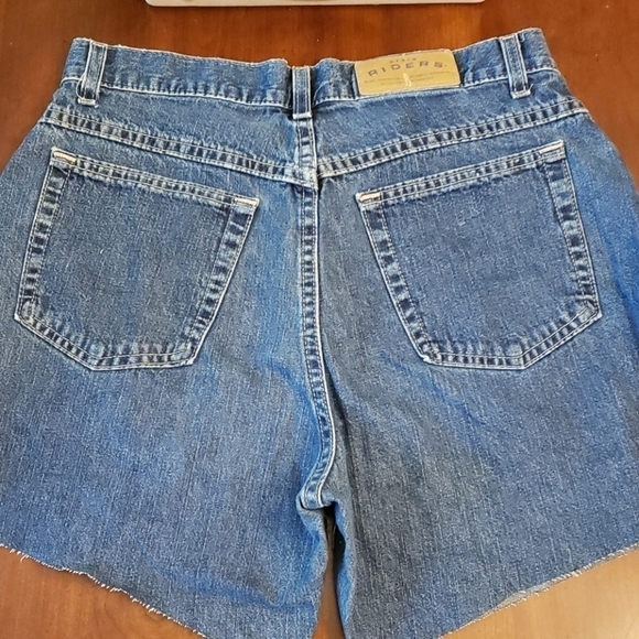 VINTAGE Lee Riders High Waist Denim Cut Offs USA 8 - Picture 4 of 15